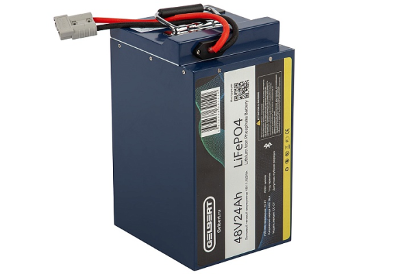 Литиевый тяговый аккумулятор Gelbert LiFePO4 (48V/24Ah/30А/1,152Wh) BT/Display
