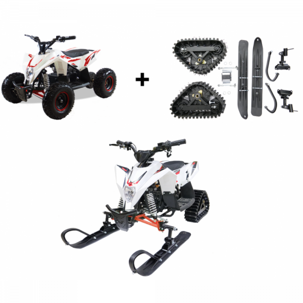 Детский снегоход + квадрацикл GEKKON 90cc SNOW MAX 2в1 Бензиновый