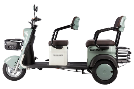 Электротрицикл Rutrike Gelbert Beta 48V/60V 800Вт зелено-белый
